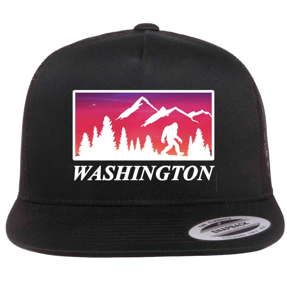 Washington Pacific Northwest Big Foot Flat Bill Trucker Hat
