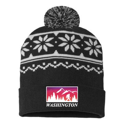 Washington Pacific Northwest Big Foot USA-Made Snowflake Beanie