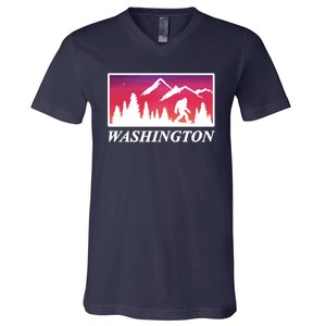 Washington Pacific Northwest Big Foot V-Neck T-Shirt