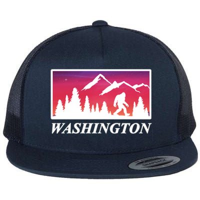 Washington Pacific Northwest Big Foot Flat Bill Trucker Hat