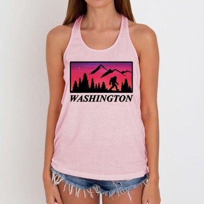 Washington Pacific Northwest Big Foot Women's Knotted Racerback Tank