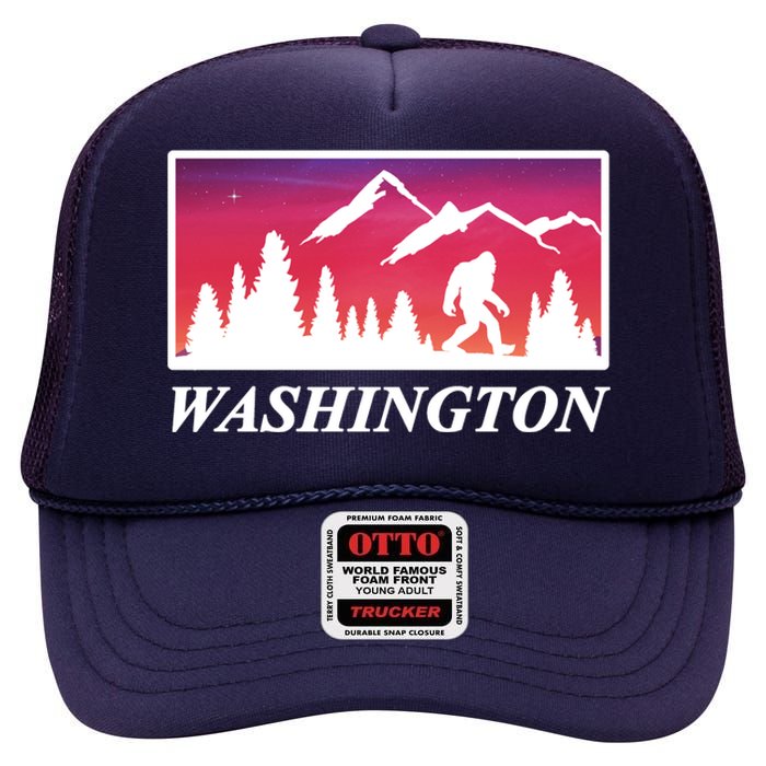 Washington Pacific Northwest Big Foot High Crown Mesh Back Trucker Hat