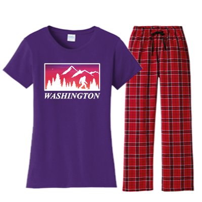 Washington Pacific Northwest Big Foot Women's Flannel Pajama Set