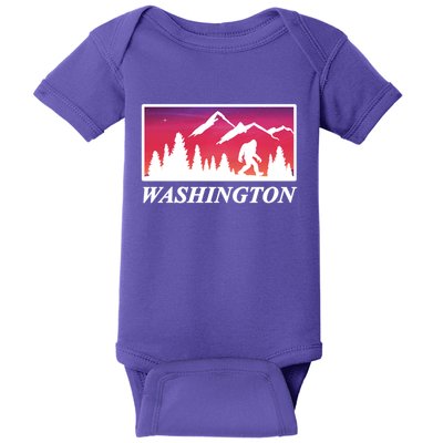 Washington Pacific Northwest Big Foot Baby Bodysuit
