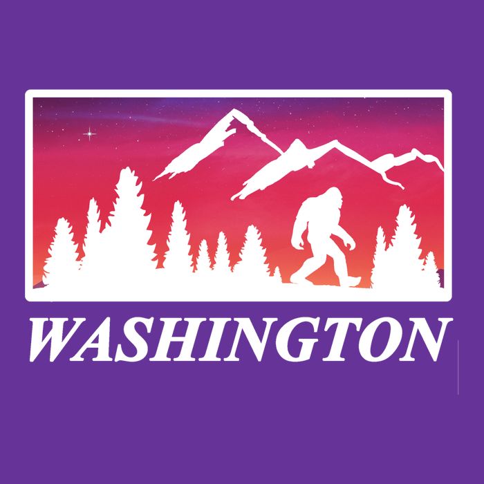 Washington Pacific Northwest Big Foot Baby Bodysuit