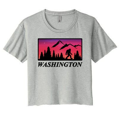 Washington Pacific Northwest Big Foot Women's Crop Top Tee