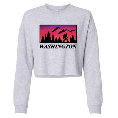 Washington Pacific Northwest Big Foot Cropped Pullover Crew