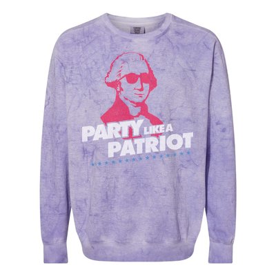 Washington Party Like a Patriot Colorblast Crewneck Sweatshirt