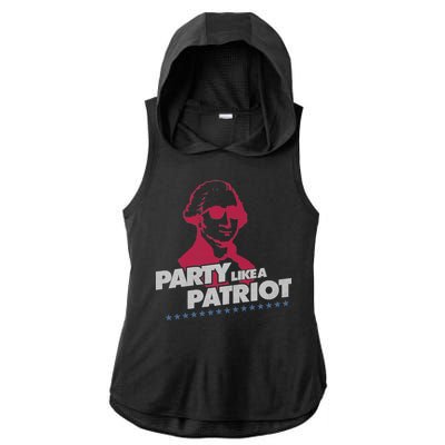 Washington Party Like a Patriot Ladies PosiCharge Tri-Blend Wicking Draft Hoodie Tank