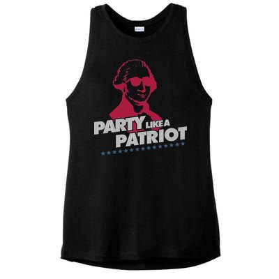 Washington Party Like a Patriot Ladies PosiCharge Tri-Blend Wicking Tank