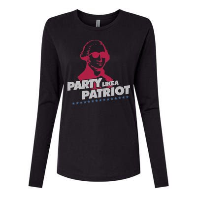 Washington Party Like a Patriot Womens Cotton Relaxed Long Sleeve T-Shirt