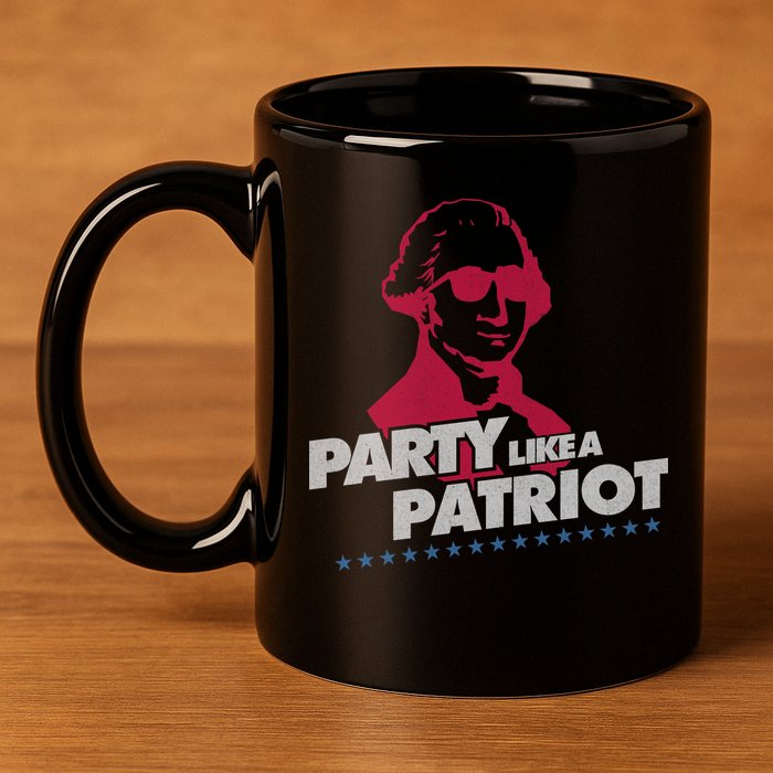 Washington Party Like a Patriot 11oz C Handle Ceramic Mug