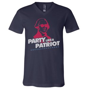 Washington Party Like a Patriot V-Neck T-Shirt