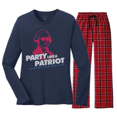 Washington Party Like a Patriot Women's Long Sleeve Flannel Pajama Set 