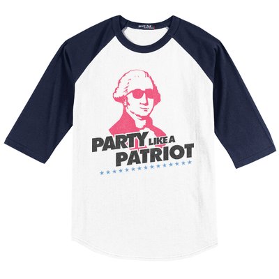 Washington Party Like a Patriot Baseball Sleeve Shirt