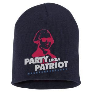 Washington Party Like a Patriot Short Acrylic Beanie