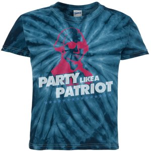 Washington Party Like a Patriot Kids Tie-Dye T-Shirt