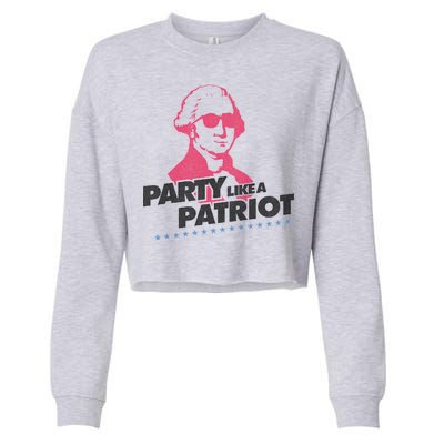 Washington Party Like a Patriot Cropped Pullover Crew