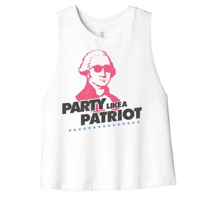 Washington Party Like a Patriot Women's Racerback Cropped Tank