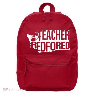 Washington Teacher Red For Ed Education 16 in Basic Backpack