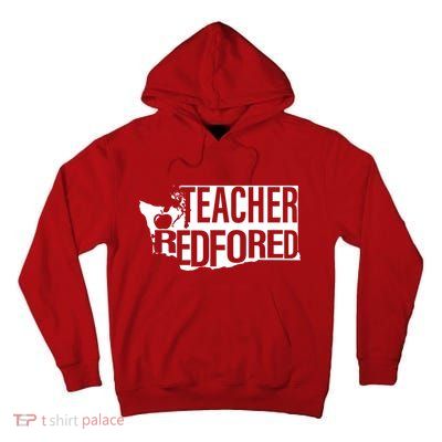 Washington Teacher Red For Ed Education Tall Hoodie
