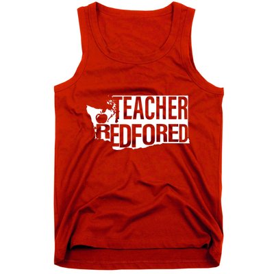 Washington Teacher Red For Ed Education Tank Top