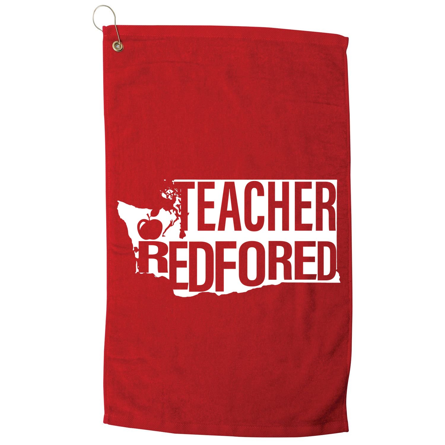 Washington Teacher Red For Ed Education Golf Towel