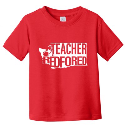Washington Teacher Red For Ed Education Toddler T-Shirt