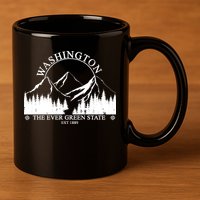 Washington The Ever Green State 11oz C Handle Ceramic Mug