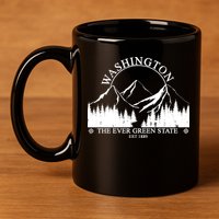 Washington The Ever Green State 11oz C Handle Ceramic Mug