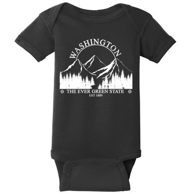 Washington The Ever Green State Baby Bodysuit
