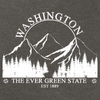 Washington The Ever Green State Cotton Canvas Backpack