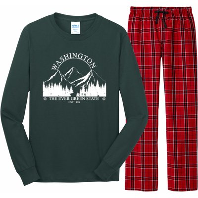 Washington The Ever Green State Long Sleeve Pajama Set