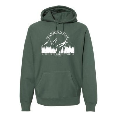 Washington The Ever Green State Premium Hoodie