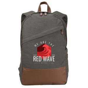 We Are The Red Wave Trump 2024 Vote Republican Cotton Canvas Backpack