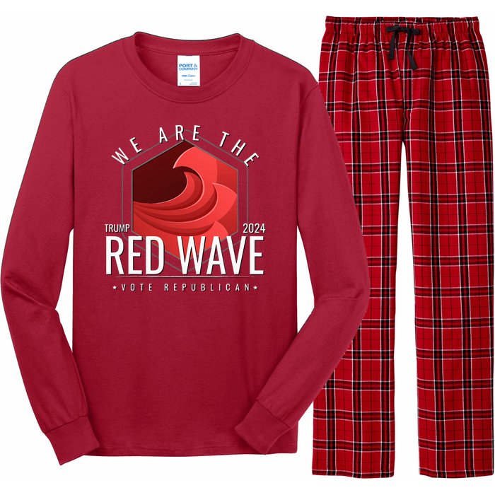 We Are The Red Wave Trump 2024 Vote Republican Long Sleeve Pajama Set