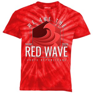 We Are The Red Wave Trump 2024 Vote Republican Kids Tie-Dye T-Shirt