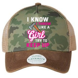 Womens Axe Throwing Quote For Your Axe Throwing Girlfriend Legacy Tie Dye Trucker Hat