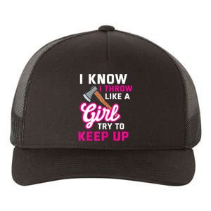 Womens Axe Throwing Quote For Your Axe Throwing Girlfriend Yupoong Adult 5-Panel Trucker Hat