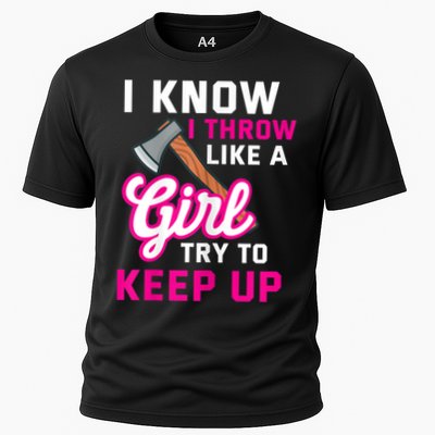 Womens Axe Throwing Quote For Your Axe Throwing Girlfriend Performance Shirt