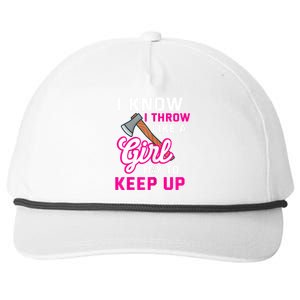 Womens Axe Throwing Quote For Your Axe Throwing Girlfriend Snapback Five-Panel Rope Hat