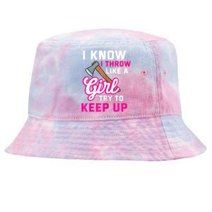 Womens Axe Throwing Quote For Your Axe Throwing Girlfriend Tie-Dyed Bucket Hat