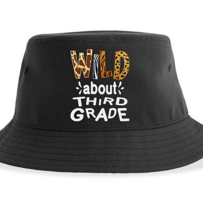 Wild about Third Grade Teacher Student First Day Of School Sustainable Bucket Hat