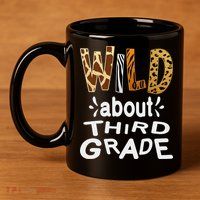 Wild about Third Grade Teacher Student First Day Of School 11oz C Handle Ceramic Mug