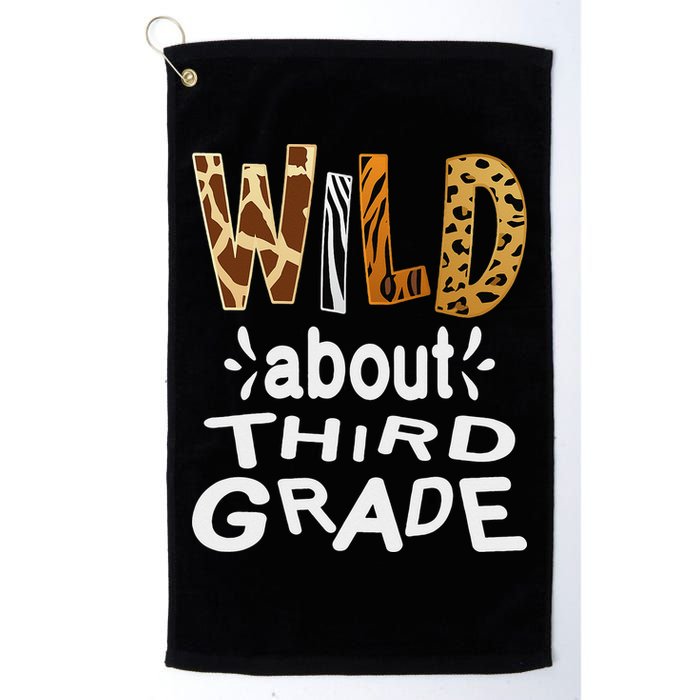 Wild about Third Grade Teacher Student First Day Of School Golf Towel