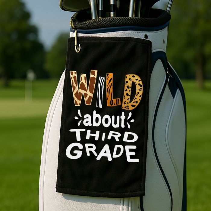 Wild about Third Grade Teacher Student First Day Of School Golf Towel