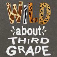 Wild about Third Grade Teacher Student First Day Of School Cotton Canvas Backpack