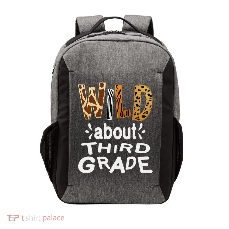 Wild about Third Grade Teacher Student First Day Of School Vector Backpack