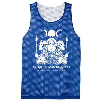 We Are The Granddaughters Of The Witches Feminism Funny Gift Mesh Reversible Basketball Jersey Tank