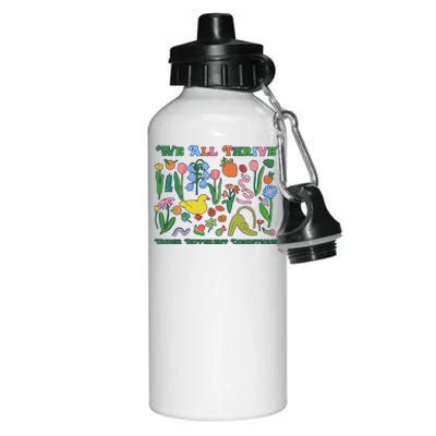 We All Thrive Under Different Conditions Autism Teacher Special Education Aluminum Water Bottle 